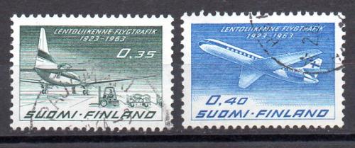 芬兰 航空 1963年 米歇尔编号 10/11 (o)
